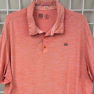 Three Sixty Six brand Orange short sleeve polo shirt size 4XL. Short sleeve.EUC
